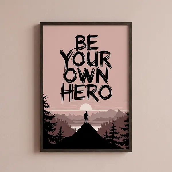 Be_Your_Own_Hero_Motivational_Wall_Poster