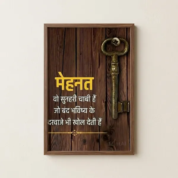 Mehanat_Motivational_Wall_Decor_-_Golden_Key_Design_With_Hindi_Quote