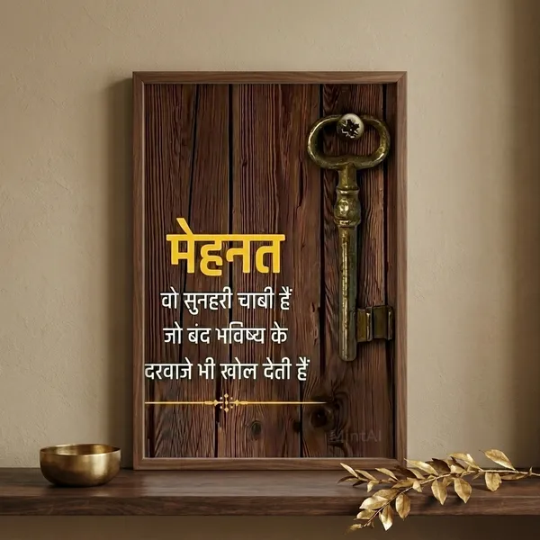 Mehanat_Motivational_Wall_Decor_-_Golden_Key_Design_With_Hindi_Quote
