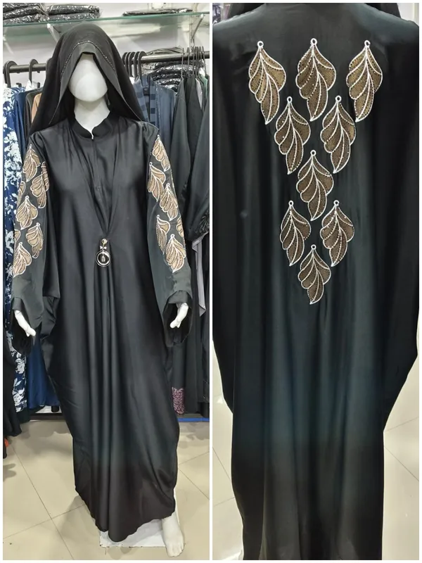Black_Abaya_With_Golden_Leaf_Embroidery
