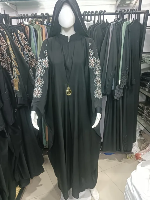 Black_Embroidered_Abaya_With_Floral_Sleeves_And_Back_Design