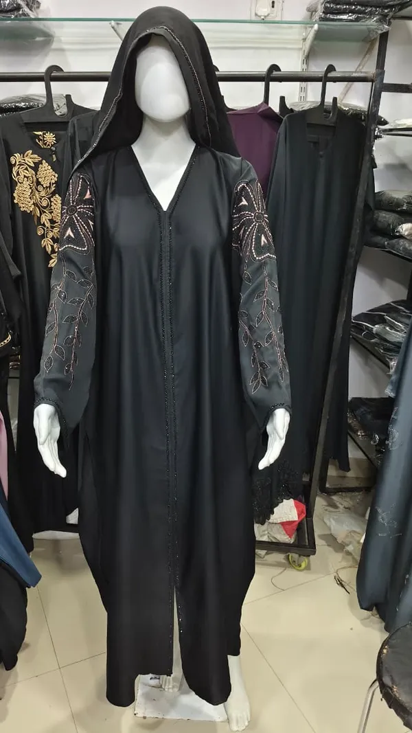 Black_Embroidered_Abaya_With_Floral_Sleeves_And_Back_Design
