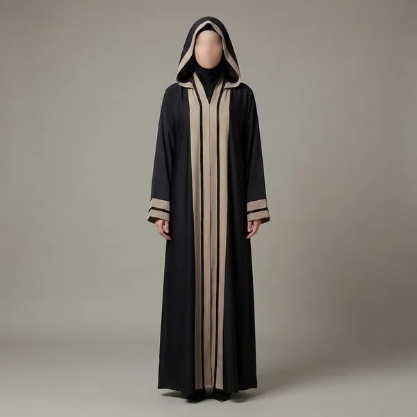 Tri-Color_Elegant_Abaya_With_Diamond_Pocket_Detail