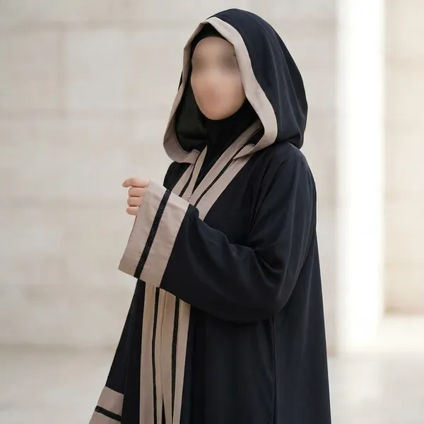 Tri-Color_Elegant_Abaya_With_Diamond_Pocket_Detail
