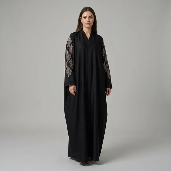 Black_Abaya_With_Golden_Leaf_Embroidery