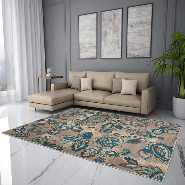 Roluxoria®_–_Welspun_981_Gsm_Anti_Skid_And_Machine_Washable_Polyester_Carpet_For_Bedroom_(Multicolor)
