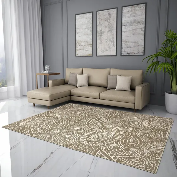 Roluxoria®_–_Welspun_981_Gsm_Anti_Skid_And_Machine_Washable_Polyester_Carpet_For_Bedroom_(Light_Brown)