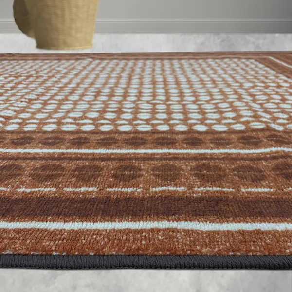 Roluxoria®_–_Welspun_981_Gsm_Anti_Skid_And_Machine_Washable_Polyester_Carpet_For_Bedroom_(Dark_Brown)