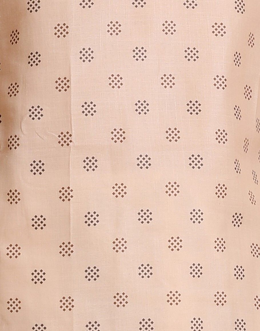 Beige_Slub_Cotton_Kurta_For_Men