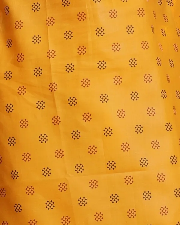 Yellow_Slub_Cotton_Kurta_For_Men