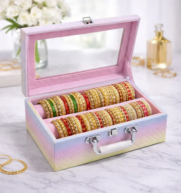 Luxury_Bangles_Box_for_Women_�_2_Rod_Chudi_Box_for_Bridal,_Durable_&_Elegant_Bangle_Holder_�Unicorn_Pastel