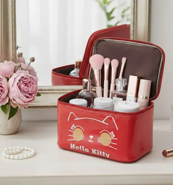 Hello_Kitty_Cosmetic_&_Makeup_Organizer_Bag,_Suitable_for_Multiple_Storage,_Perfect_for_Girls_and_Women_�_Red