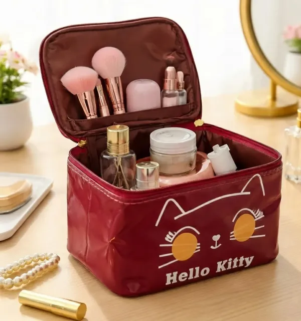 Hello_Kitty_Cosmetic_&_Makeup_Organizer_Bag,_Suitable_for_Multiple_Storage,_Perfect_for_Girls_and_Women_�_Maroon