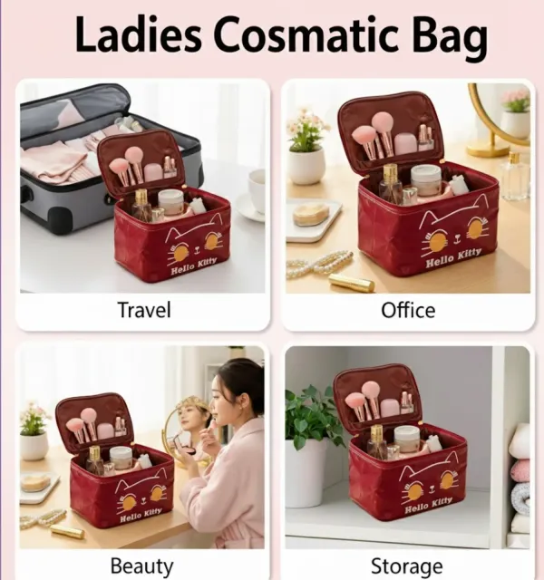 Hello_Kitty_Cosmetic_&_Makeup_Organizer_Bag,_Suitable_for_Multiple_Storage,_Perfect_for_Girls_and_Women_�_Maroon