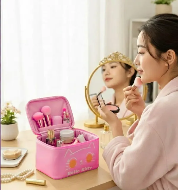 Hello_Kitty_Cosmetic_&_Makeup_Organizer_Bag,_Suitable_for_Multiple_Storage,_Perfect_for_Girls_and_Women_�_Pink