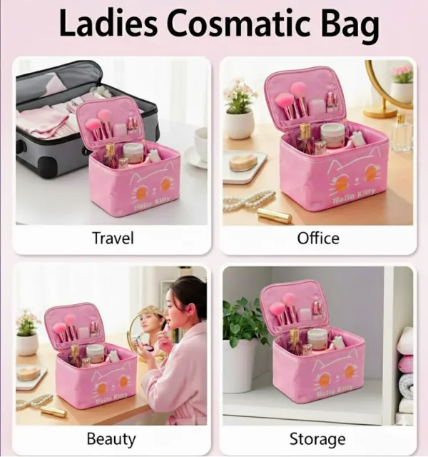 Hello_Kitty_Cosmetic_&_Makeup_Organizer_Bag,_Suitable_for_Multiple_Storage,_Perfect_for_Girls_and_Women_�_Pink