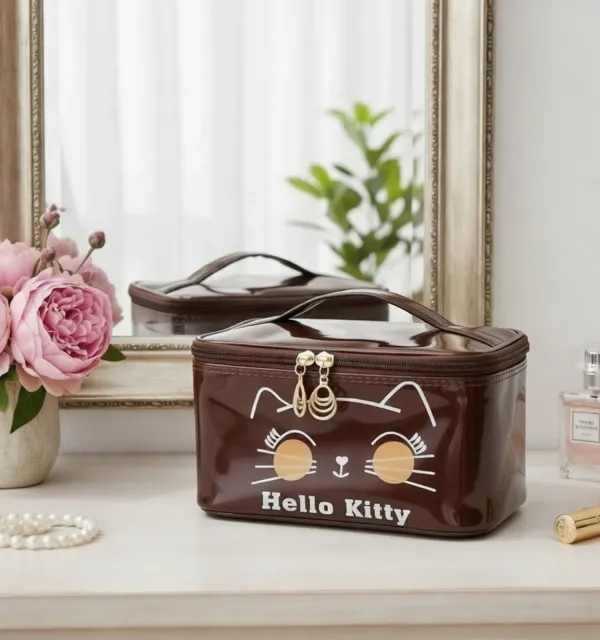 Hello_Kitty_Cosmetic_&_Makeup_Organizer_Bag,_Suitable_for_Multiple_Storage,_Perfect_for_Girls_and_Women_�_Brown