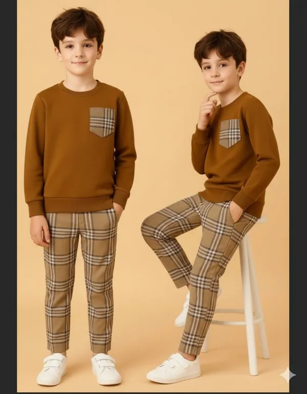 Arjun_Enterprise_Boys_Party(Festive)_T-Shirt_Pant_(Brown)