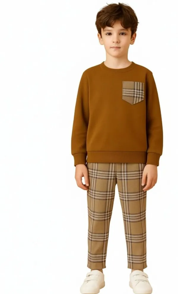 Arjun_Enterprise_Boys_Party(Festive)_T-Shirt_Pant_(Brown)