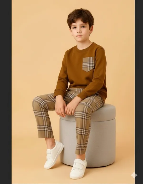 Arjun_Enterprise_Boys_Party(Festive)_T-Shirt_Pant_(Brown)