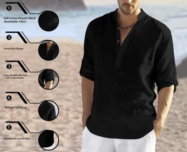S_Kuada_Men_Solid_Straight_Shirt_(Black)