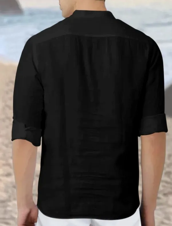 S_Kuada_Men_Solid_Straight_Shirt_(Black)