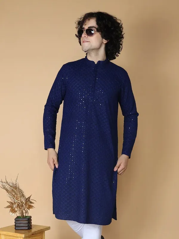 Selersathi_Men_Embellished_Straight_Kurta_(Dark_Blue)