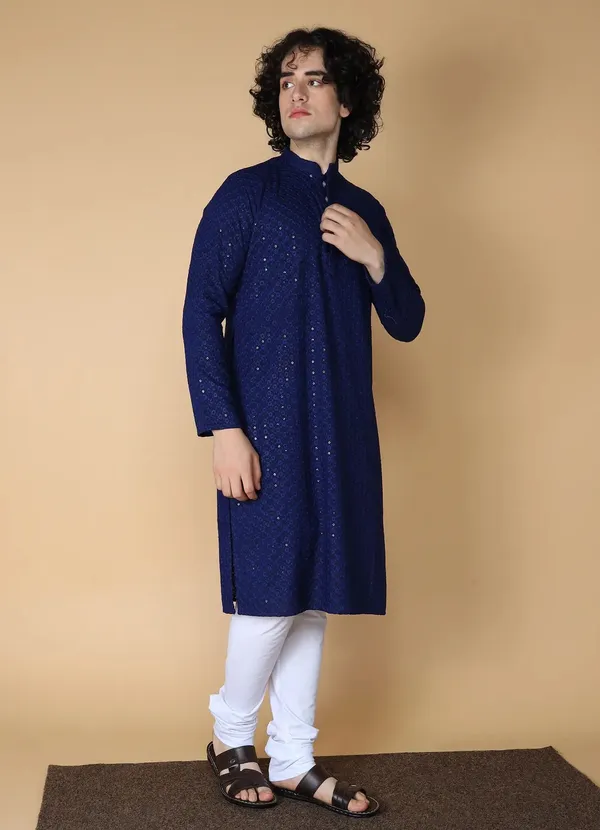 Selersathi_Men_Embellished_Straight_Kurta_(Dark_Blue)
