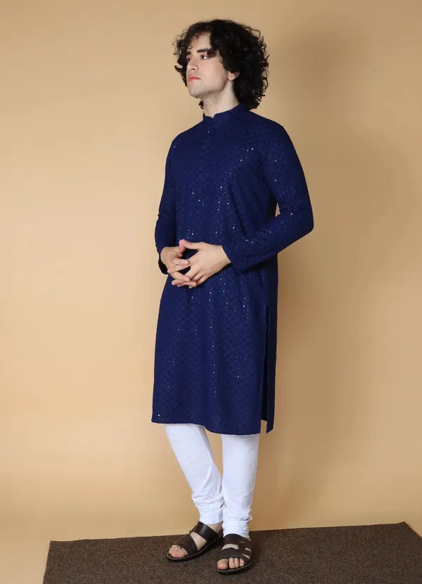 Selersathi_Men_Embellished_Straight_Kurta_(Dark_Blue)