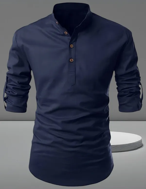 Selersathi_Men_Solid_Straight_Shirt_(Dark_Blue)