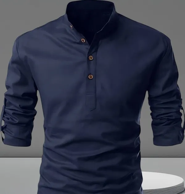 Selersathi_Men_Solid_Straight_Shirt_(Dark_Blue)