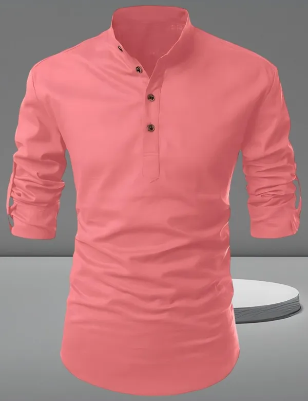 White_And_Pink_Finfolk_Selersathi_Men_Solid_Straight_Shirt_For_Men_(Pack_of_2)