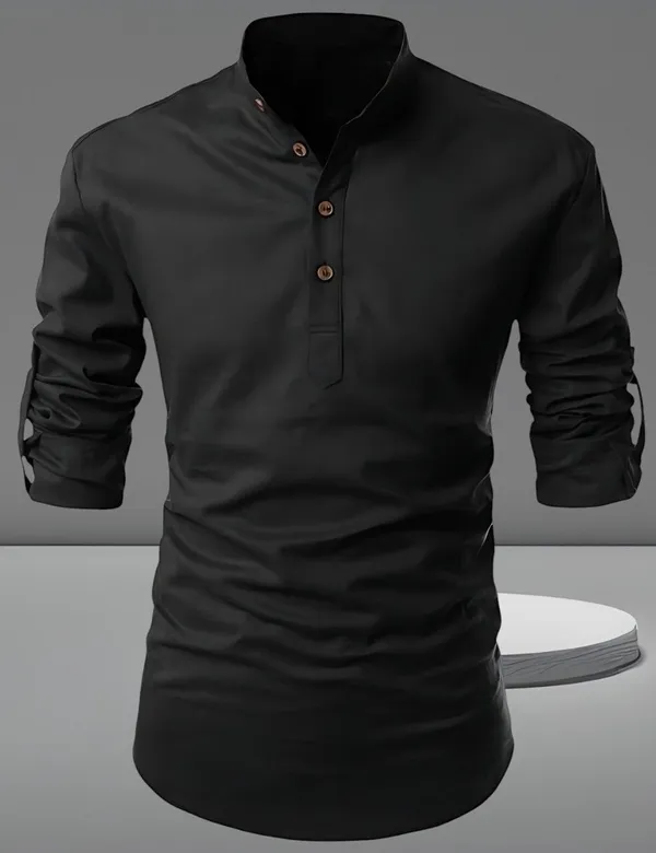 S_Kuada_Men_Solid_Straight_Shirt_(Black)
