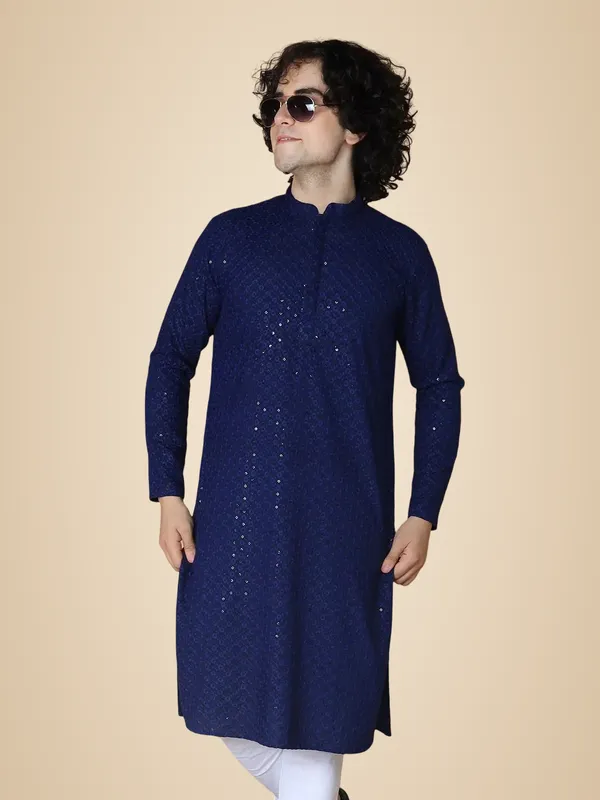 Selersathi_Men_Embellished_Straight_Kurta_(Dark_Blue)
