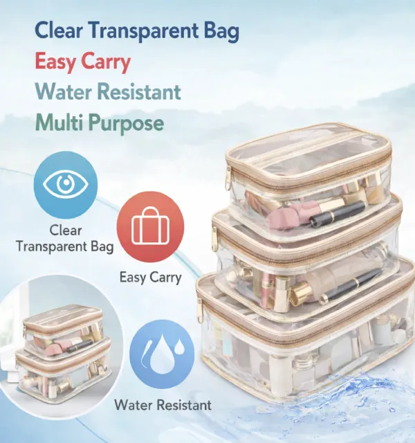 3_Pcs_Makeup_Cosmetic_Bag_Set_for_Women_�_Waterproof_Travel_Wash_Bag_with_Handle,_Large_Capacity_Toiletry_&_Skincare_Organizer-Golden