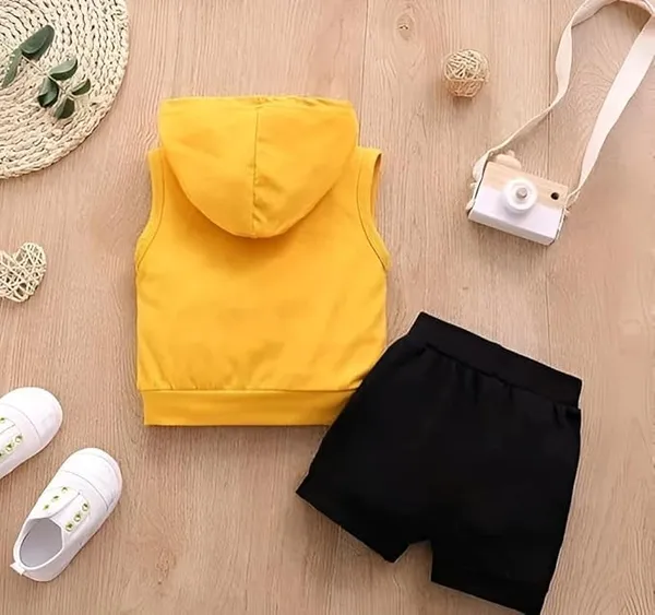 Sleeveless_Hooded_T-shirt_Set_with_'Real_King'_Print,_Yellow_and_Black,_Kids_Summer_outfit
