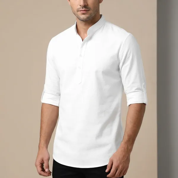 White_And_Pink_Finfolk_Selersathi_Men_Solid_Straight_Shirt_For_Men_(Pack_of_2)