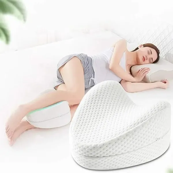 Zudo_Homes_Your_Comfort_PartnerKnee_Pillow,_Knock_Knee_Corrector_for_Sleeping,_Memory_Foam_Leg_Pillow_Wedge_Cushion_for_Side_Sleeper,_Sciatica,_Pregnancy,_Hip_Pain_-_Washable_Cover(10_x_10_x_6)