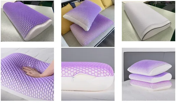 Zudo_Homes_Cervical_Sleeping_Pillow,Neck,Back_Pain_Relief,Memory_Foam,Purple_TPE_Cover_Pillow,Posture,Spinal_Alignment,Contour_Neck_Support_Shape,Orthopedic,Bed,Travel,White,19x12x4_Inches