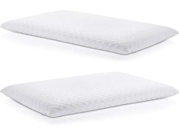 Zudo_Homes_Memory_Foam_Slim_Pillow_for_Sleeping-Cervical_Pillow_for_Neck_Pain,Shoulder_&_Back_Pain_Relief-Orthopedic_Pillow_for_Neck_Support-Ortho_Thin(Pack_of_1),White