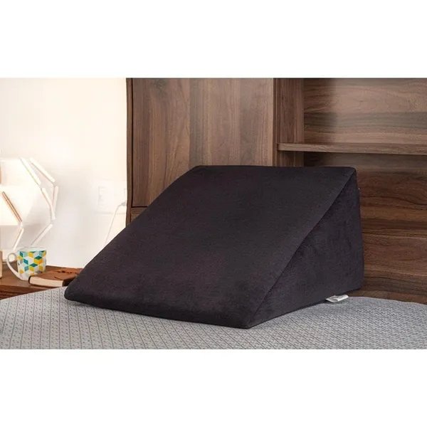 Zudo_Homes_Black_Wedge_Pillow_Memory_Foam_2_Years_Warranty_Orthopedic_Wedge_Cushion_For_Back_Support_Sleeping_Leg_Elevator_Pregnancy_Gerd_Anti_SnoringFree_Size