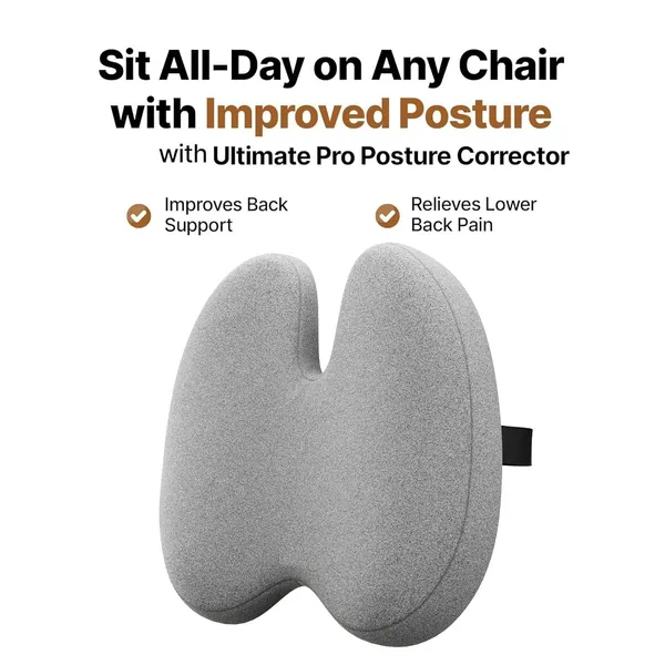 Zudo_Homes_Ultimate_Pro_Back_Support_(High_Density)_for_Chair_|_Orthopedic_Backrest_Cushion_for_Lumbar&Posture_Support_|_Relief_Back_Pain_|Pillow_with_Adjustable_Straps_|_Grey