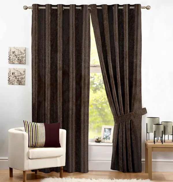 Zudo_Homes_Brown_Premium_Blackout_Emboss_Set_Of_2_Panels_Curtains_Elegant_Eyelet_Curtains_Light_Filtering_Soft_Fabric_For_Living_Room_Bedroom