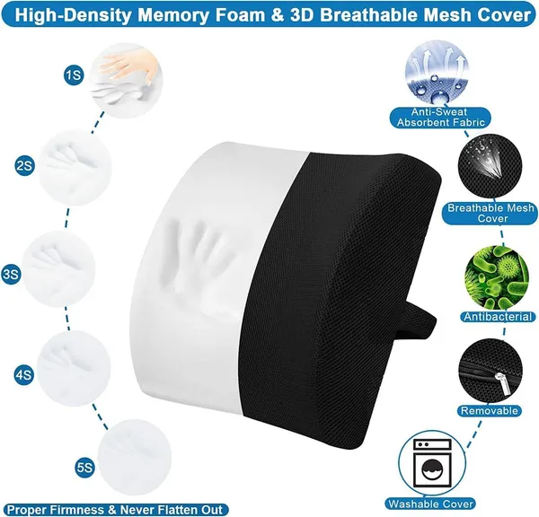 Zudo_Homes_Black_Cotton_Lumbar_Pillow_Solid_14_X_13_X_4.5inch