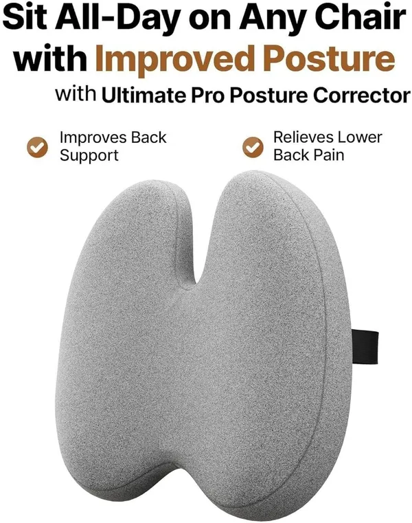 Zudo_Homes_Ultimate_Pro_Back_Support_(High_Density)_for_Chair_|_Orthopedic_Backrest_Cushion_for_Lumbar&Posture_Support_|_Relief_Back_Pain_|Pillow_with_Adjustable_Straps_|_Grey