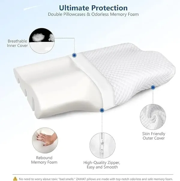 Ergonomic_Memory_Foam_Cervical_Pillow_|_Pressure_Relief_for_Neck_Pain_|_Ideal_for_Side,_Back_&_Stomach_Sleepers_Sky_Pillow_(Pack_of_1)