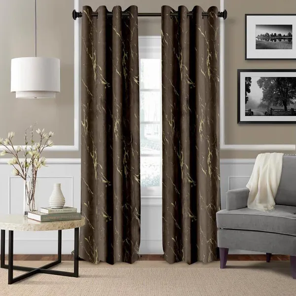 Zudo_Homes_Brown_Set_Of_2_Panels_Polyester_Blackout_Foil_Curtain