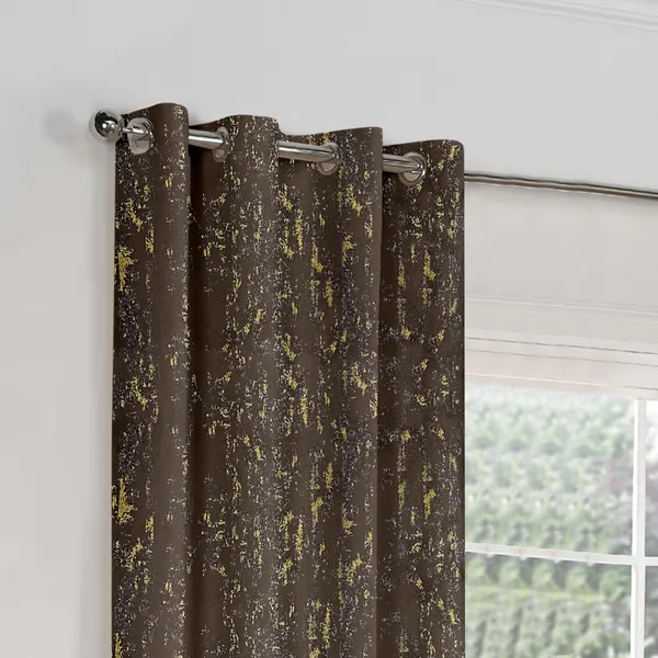 Zudo_Homes_Dark_Brown_Blackout_Foil_Set_Of_2_Panels_Foil_Curtains_With_Gold_Foil_Accents_Silver_Grommets_Elegant_Light_Filtering_Window_Drapes_For_Living_Room_Bedroom_8_FEET