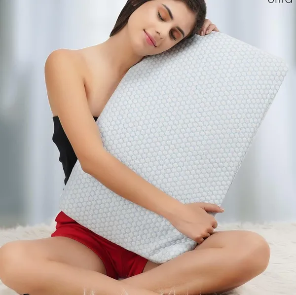 Zudo_Homes_Memory_Foam_Pillow_Slim_for_Sleeping-Cervical_for_Neck_Pain,Shoulder_&_Back_Pain_Relief-Orthopedic_Pillow_for_Neck_Support-Ortho_Thin,_White