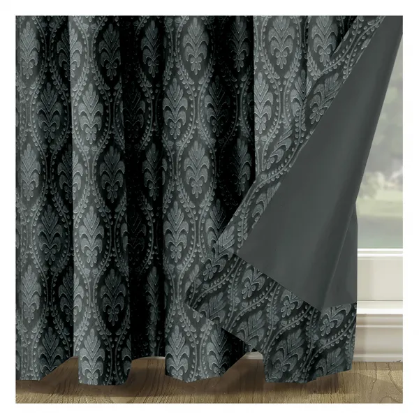 Zudo_Homes_Grey_Premium_Blackout_Emboss_Set_Of_2_Panels_Curtains_Elegant_Eyelet_Curtains_Light_Filtering_Soft_Fabric_For_Living_Room_Bedroom